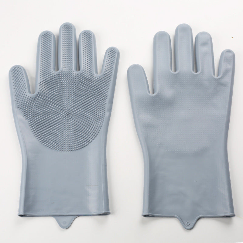 Gants de Bain et Massage en Silicone pour Animaux