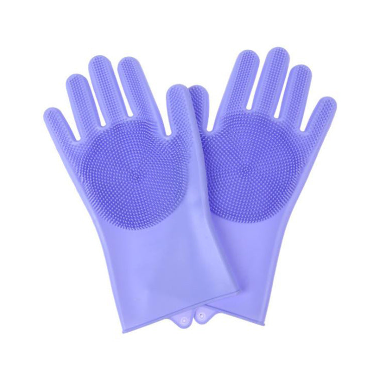 Gants de Bain et Massage en Silicone pour Animaux